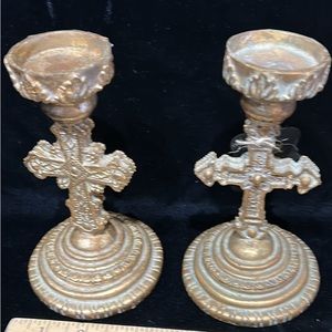 Gorgeous, gold gilded candleholders